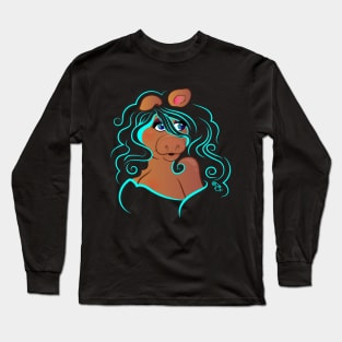 Electric Diva - Teal Long Sleeve T-Shirt